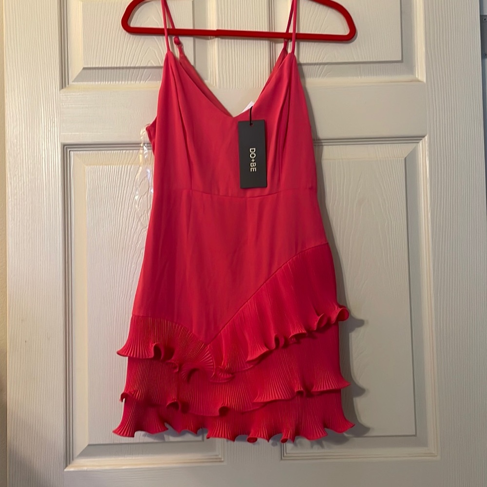 DO+BE Pink Ruffle Dress NWT size small
